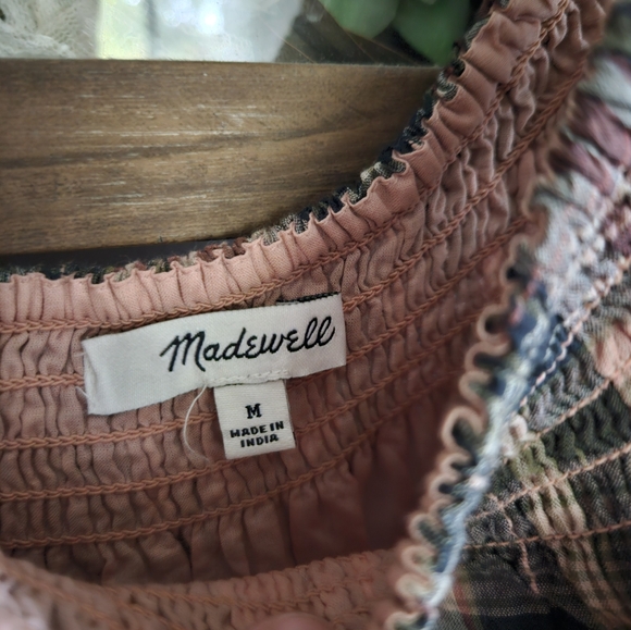 Madewell Plaid Maxi Dress Size Medium - Picture 3 of 6